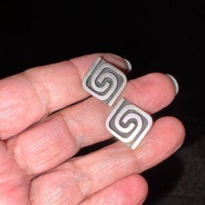 Sterling MCM Geometric Cuff Links